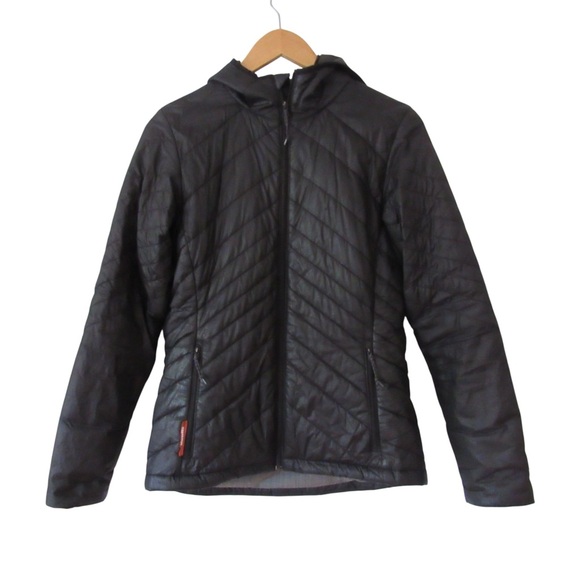 Icebreaker Merino Womens Black Jacket Small Hooded Lightweight Zip Pockets - Picture 1 of 10